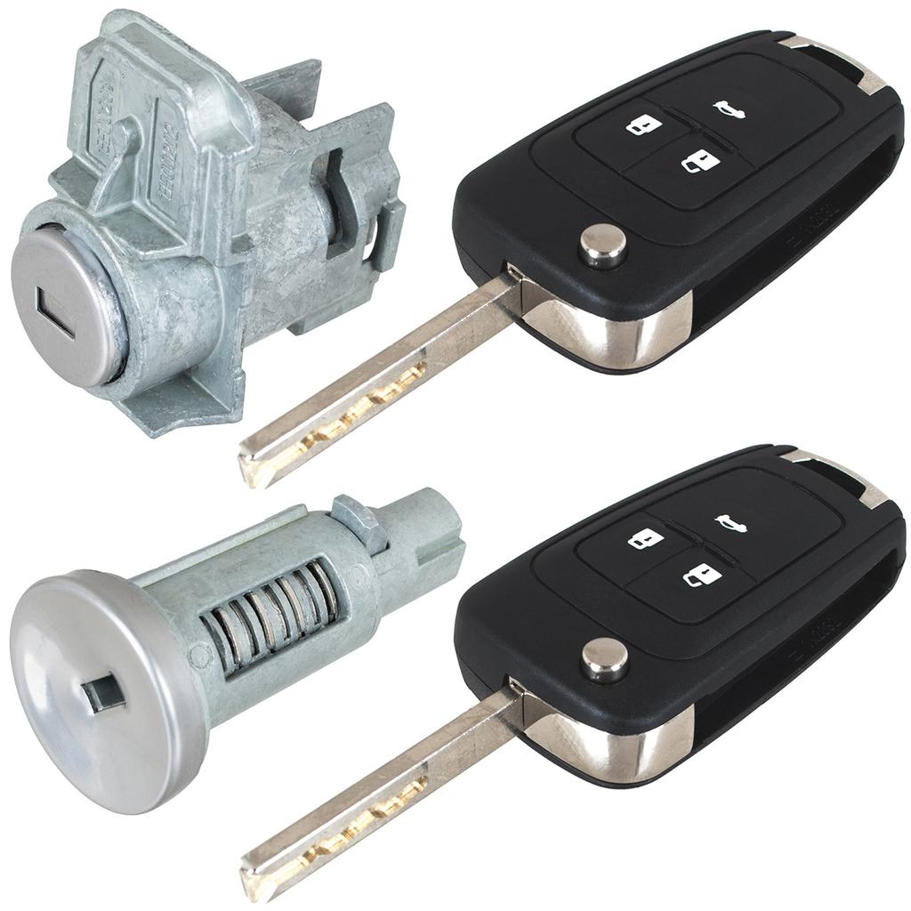 Opel Vectra C 02-09 Front Left Door Lock Insert + Ignition Insert + 2 Keys with Electronics 4 Pcs. Set