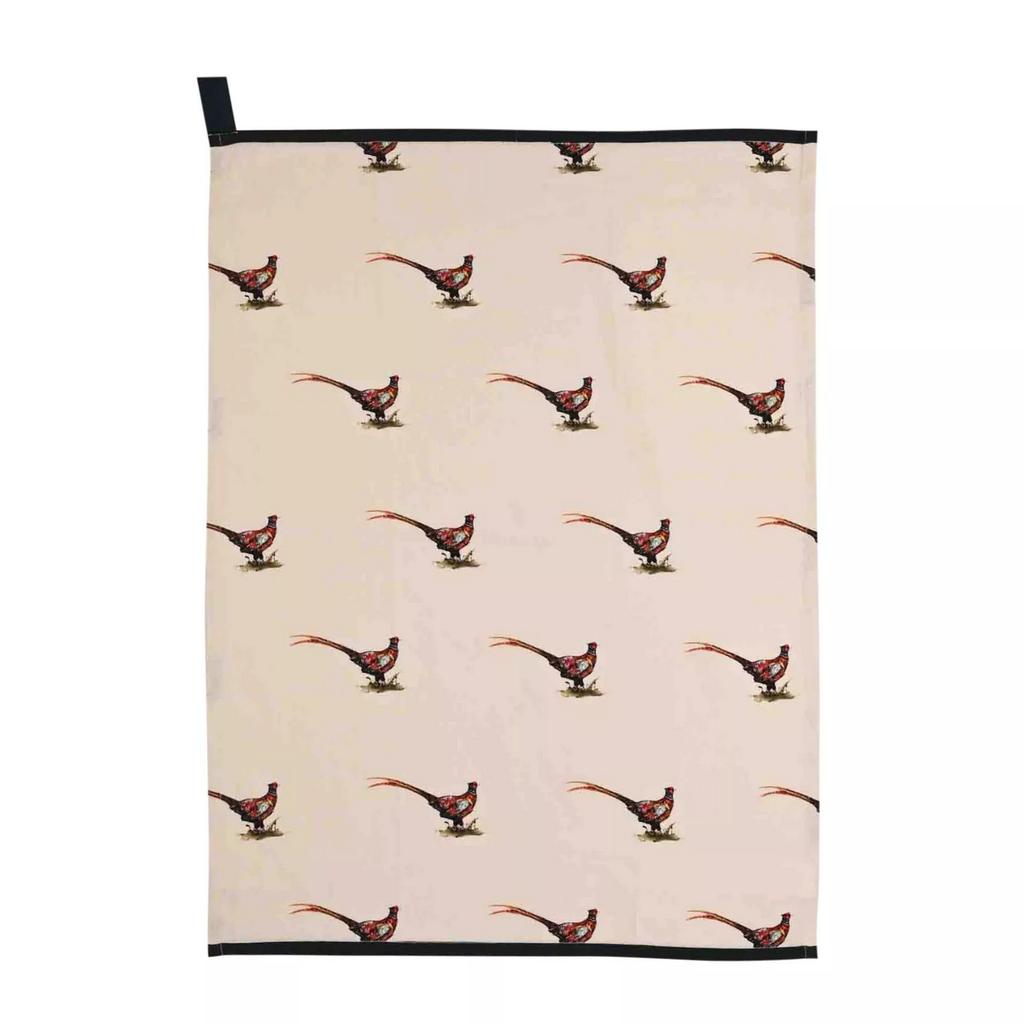 Meg Hawkins Cotton Pheasant Tea Towel