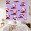Masha Bear Custom Your Name Wall Decor Tapestry Art For Pet Memorial Birthdaywedding Party Backdrop Family Gift