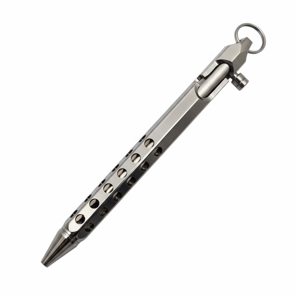 Portable Brass Pen Medium Point 1.0mm Retro Ballpoint Pen Bolt Action Smooth Writing Rollerball Pen