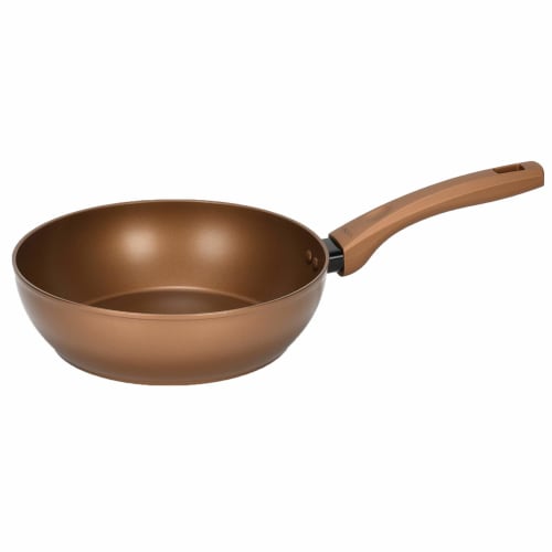 PEARL METAL VISIONS Deep Frying Pan, 24cm, Induction Compatible, Gold Coating, CP-8814