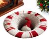2D Flat Christmas Carpet 3D Visual Optical Illusion Rugs Non-slip Christmas Floor Mat Decor Optical Illusion Gnome Round Rugs