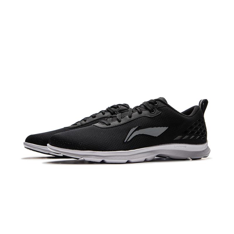 Li-Ning Comfortable Fashion Trendy Shock Absorbing Non-Slip Wear-Resistant Low-Top Casual Running Shoes Men sneaker Black ARSV073-1