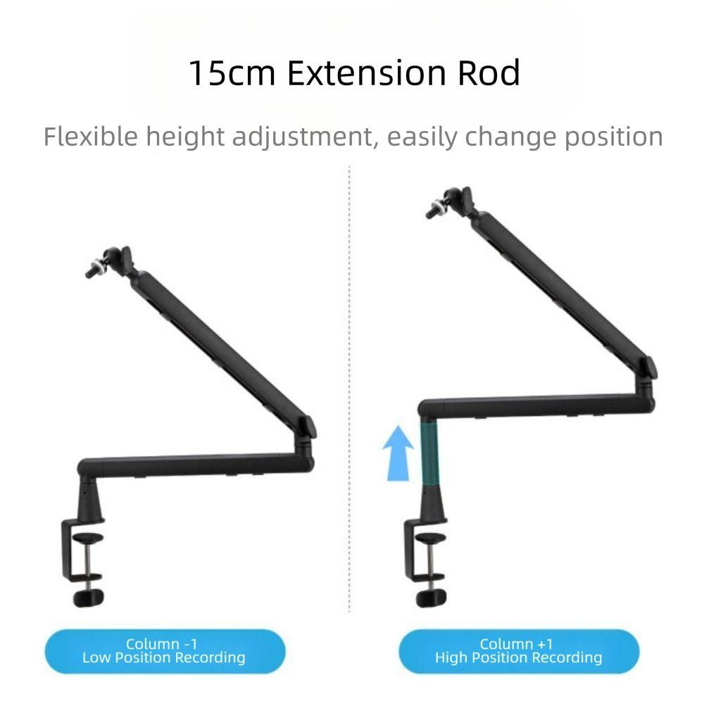 Aluminium Studio Low Profile Mic Arm Mic Low Level Cantilever Bracket  Broadcasting Room