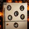 Halloween Gothic Decor Ghost Refrigerator Magnet Retro Fridge Magnets Oval Picture Dark Aesthetic Home Decorations Frame Magnetic Stickers