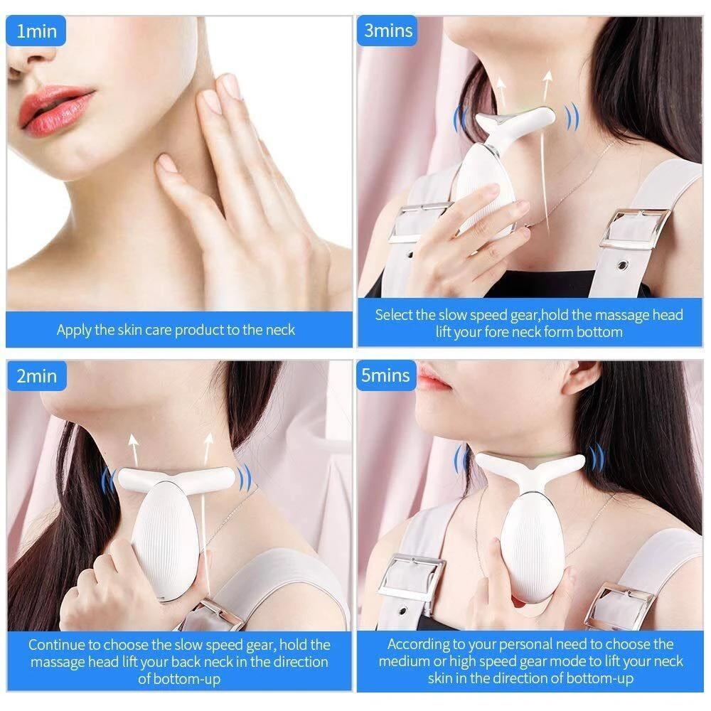 3 In 1 Facial Lifting Device Neck Facial Eye Massage Face Slimmer EMS Beauty Skin Tightening Wrinkle Anti Face Massager Beauty Device