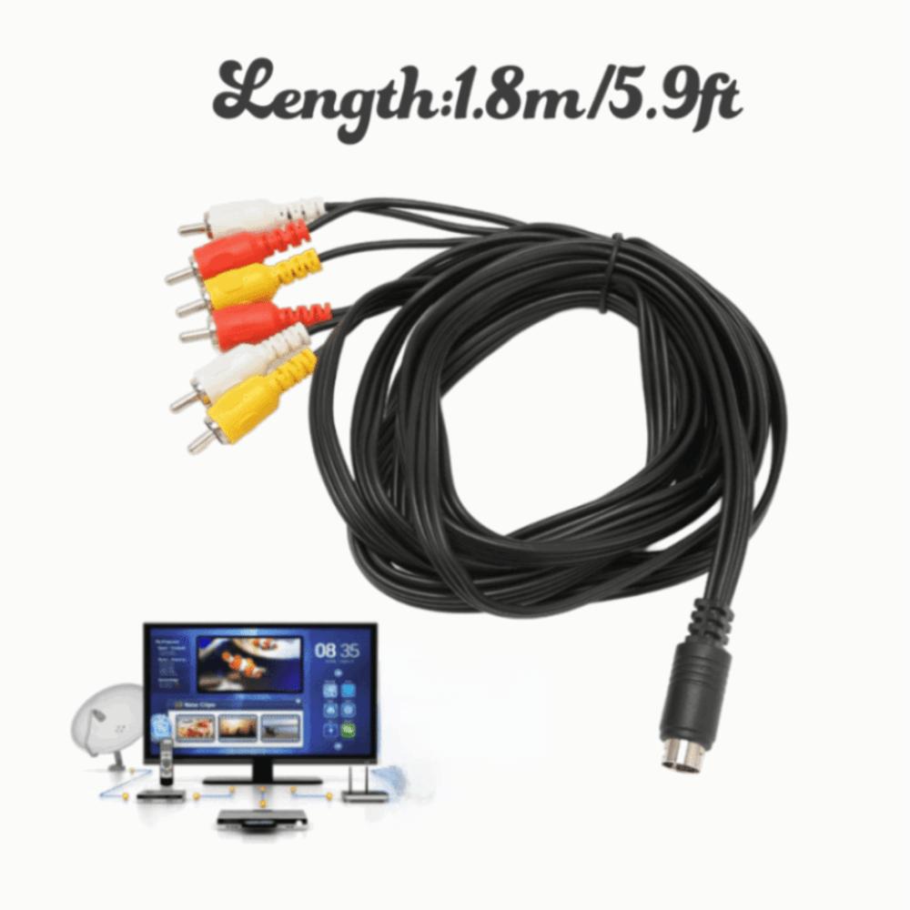 9 Pin Composite Video Cable Stable Sound Audio Adapter Cable  Monitor Display
