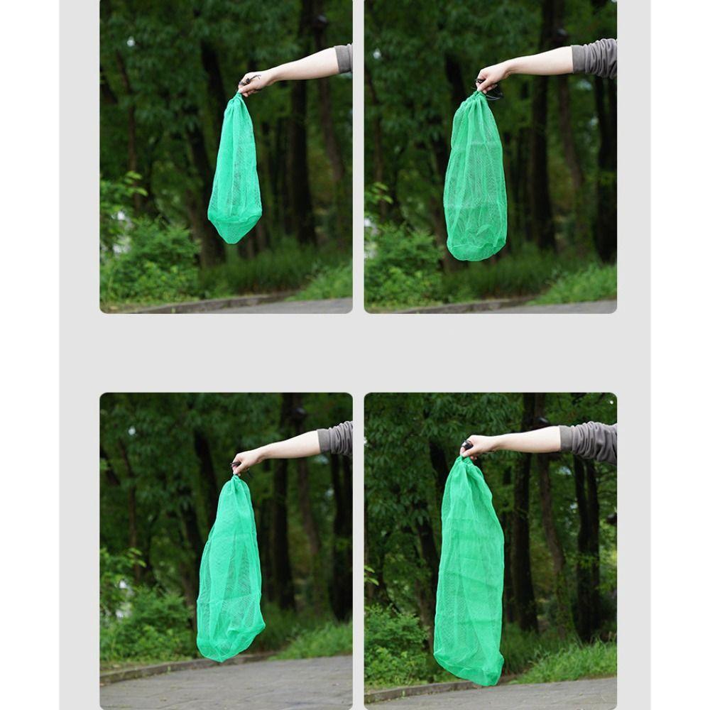 Nylon Green Fish Cage Foldable Thread Collapsible Fish Cage Lightweight Fishing Net Bag  Fishing