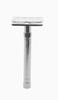 RSINC Stainless Steel Traditional Long Hadle Safety Razor Mechanical Opening from India Silver | W