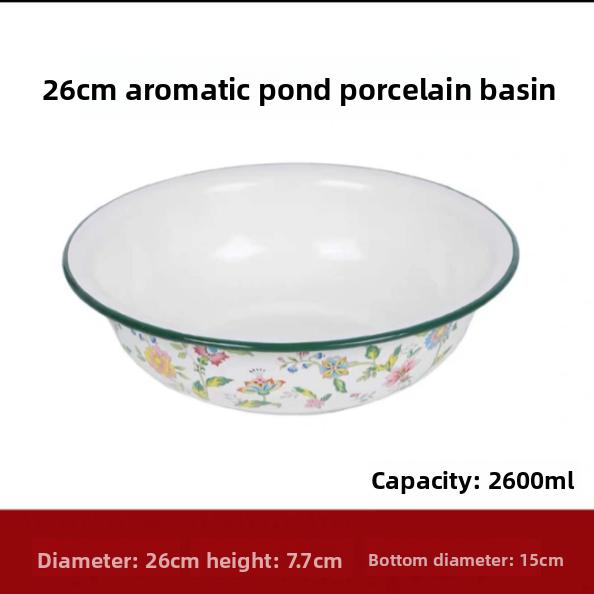YAHOO Speciale Set Bacinelle Smaltate Thi per Uso Domestico Bacinella per Lavare Verdure Bacinella per Ripieno Ravioli rotonda ape Utensili da Cucina Fatti a Mano