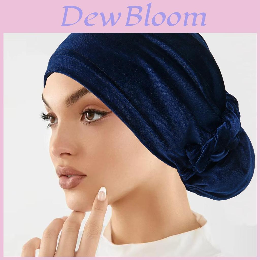 Einfarbiges Polyester-Kopfbedeckung für Damen ohne Schirm für den täglichen bescheidenen Stil
