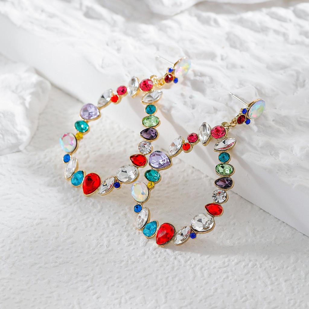 Elegant Teardrop Earrings Alloy Material Stylish And Trendy Geometric Design