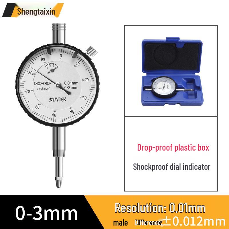 Shengtai Xin High-Precision Shockproof Dial Indicator Set - Micrometer Measuring Instrument with Small Calibration and Altimeter Gauge.
