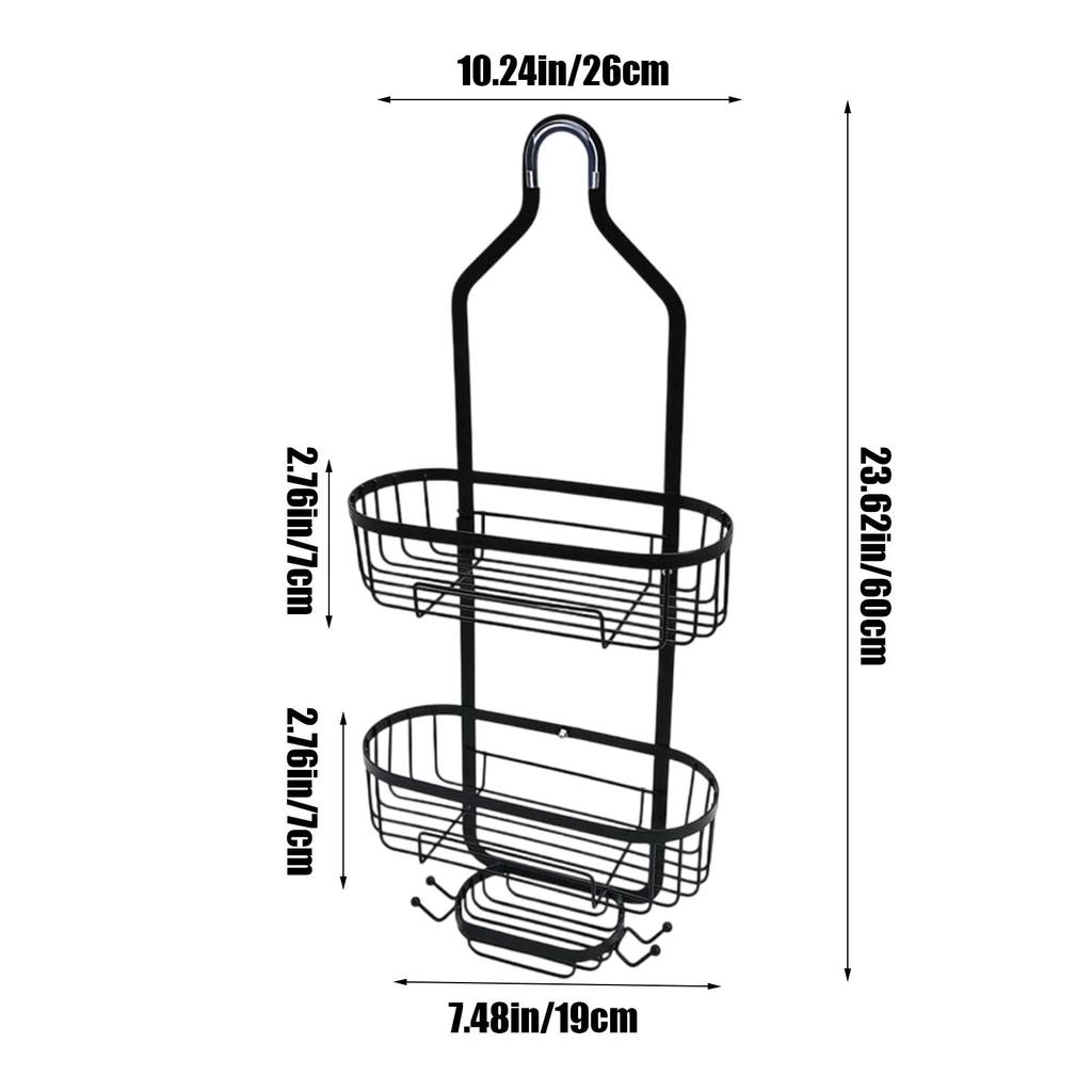 Bathroom Shower Hanging Rack,Stainless Steel Over Shower Head Caddy,Multifunctional Shower Rack For Storage Of Bath Products,Soap,Towels,Toiletries