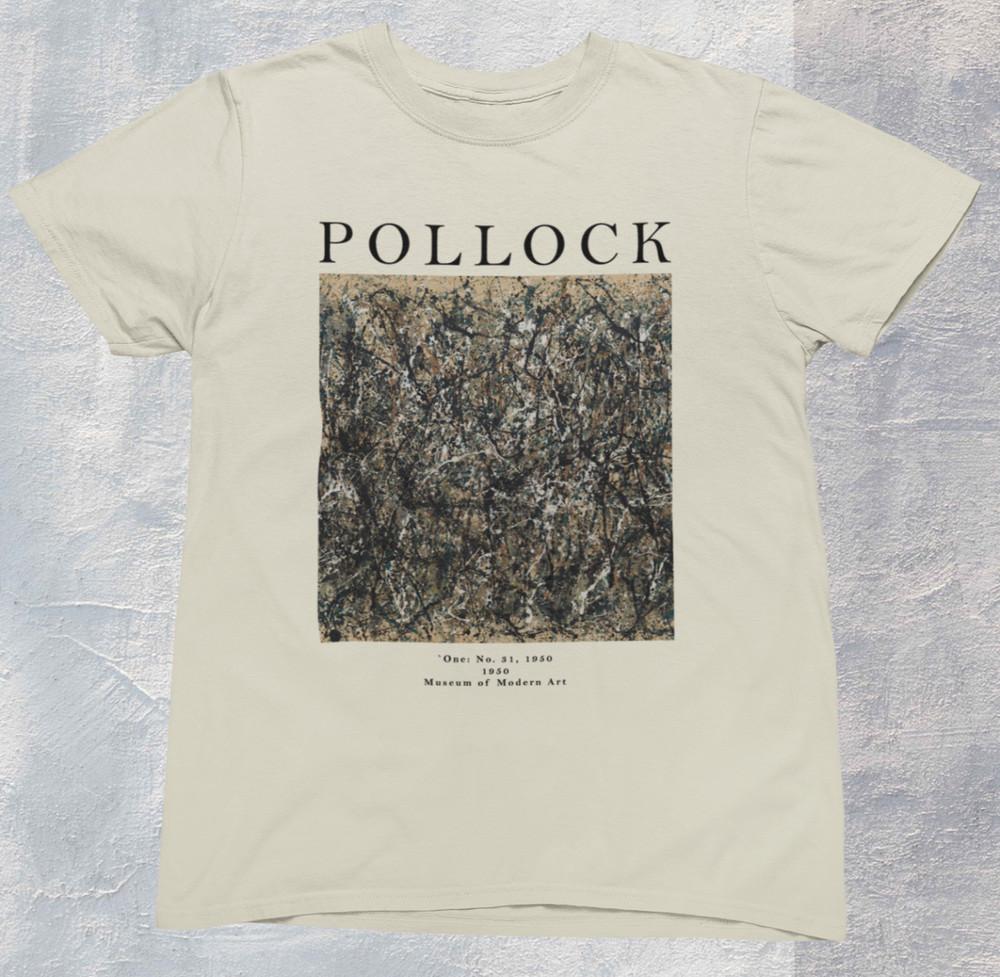 Pollock No 31 T shirt Art / %100 Premium Cotton Unisex T-Shirt L