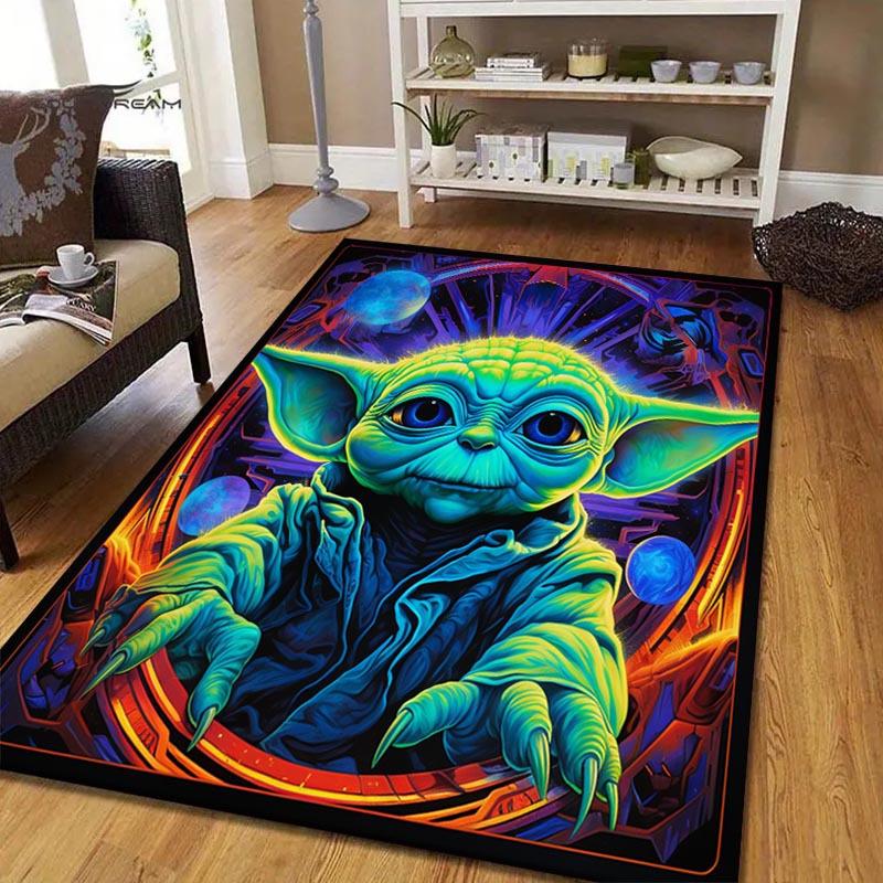 1pc Star Wars Pattern Area Rug Soft Flannel Floor Mat for Living Room,Office,Bedroom and Carpet,Sofa Coffee Table Floor Mat