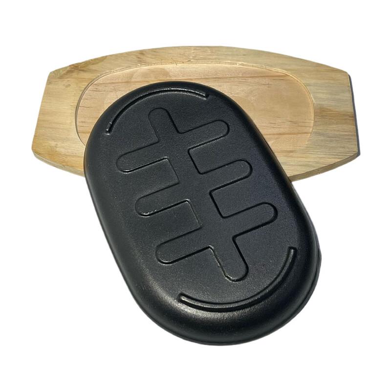 ZISIZ Cast Iron Steak Plate & Grill Pan Set