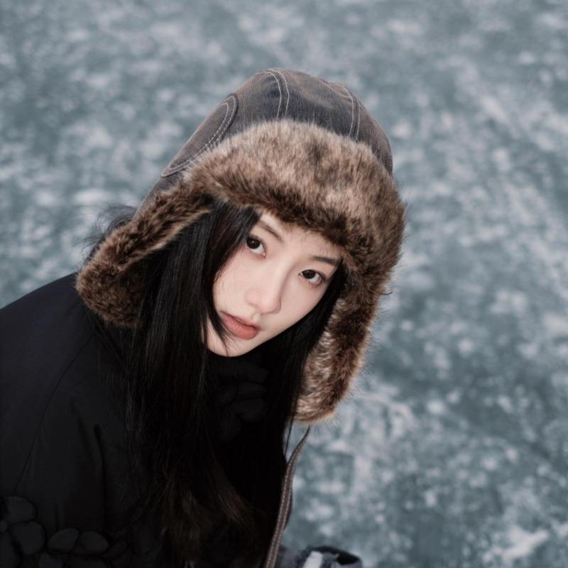 Lei Feng hat female pilot hat winter ski hat cycling windproof cold protection ear protection warm hat male Korean version hipster