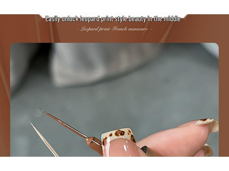 Gaoy Autumn/Winter Leopard Print Gel Polish in Caramel Brown for French Manicures