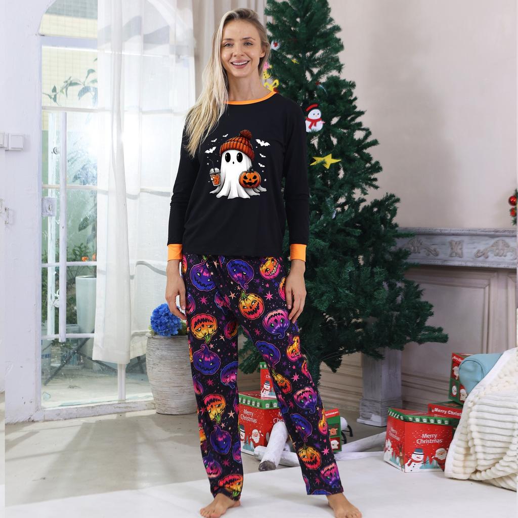 Prints Family Matching Long Sleeve Tops+Pants Set Family Matching Sets