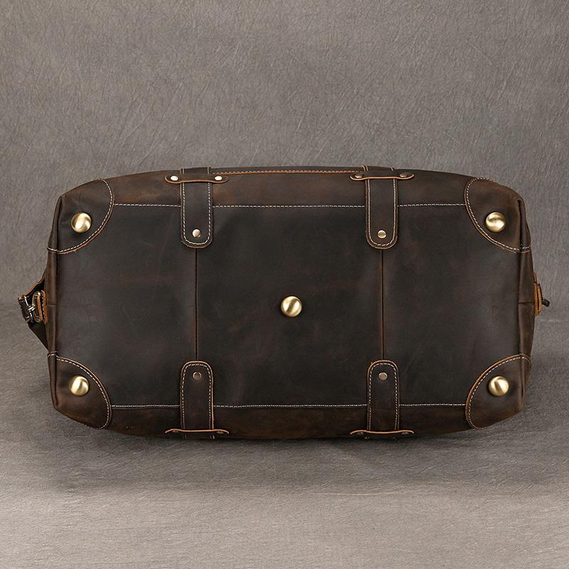 High Fashion Leather Travel Bag For Men Male Duffle Bag Large Capacity Weekender Bag 50cm Luggage Bag Business Carry On Handbag