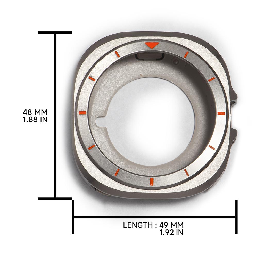 Hülle für Samsung Galaxy Watch Ultra 2025/7 47mm Metall+PC Bumper mit Skala für Galaxy Ultra 47mm Schutzschale Abdeckung