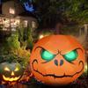 Halloween Decor Inflatable Pumpkin With Glowing Green Eyes 4ft Tall Scary Outdoor Yard Decoration