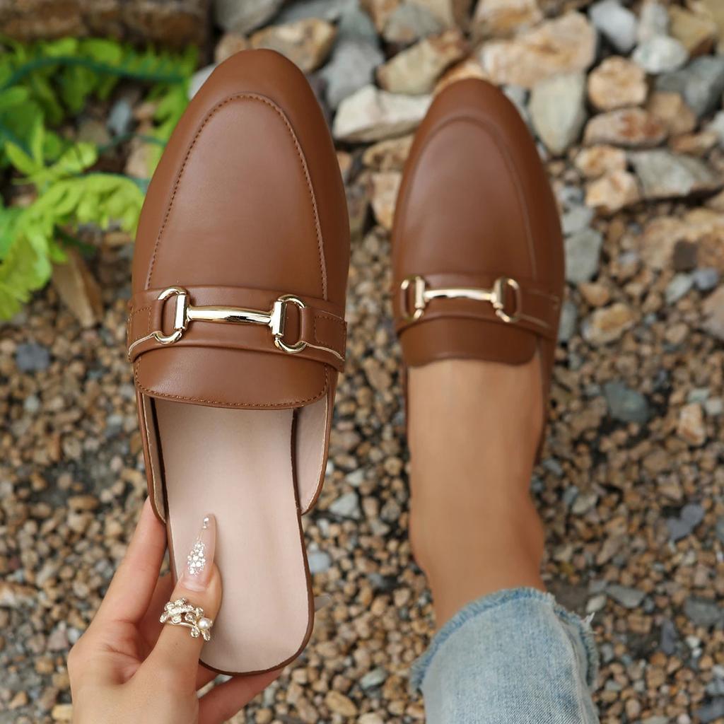 Women Slippers Spring Autumn Summer Flat Slip-On Slippers Lightweight Open-Toe Sandals Elegant Women Shoes Slides Women