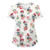 Miniso Minnie Mouse T-shirts V Neck Woman Clothes Hospital Tops Disney Top Women 2025 Nurse Uniform T-shirt Pocket Summer Tees