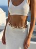 Boho Ozean Seestern Muschel Bauchkette Damen Metallischer Taillengürtel Sommerurlaub Bikini Schmuck