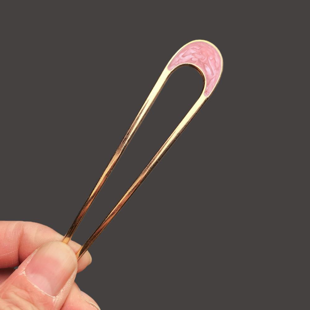 New Pearl Hairpins Korean U-shaped Metal Shell Hair Clip Pins Women Girls Hair Sticks Bun Maker Hair Styling Accessories Gifts