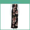 Tuta Corta da Donna Casual Fuori Spalla Floreale con Elegante Scollo a Barca per Estate e Primavera