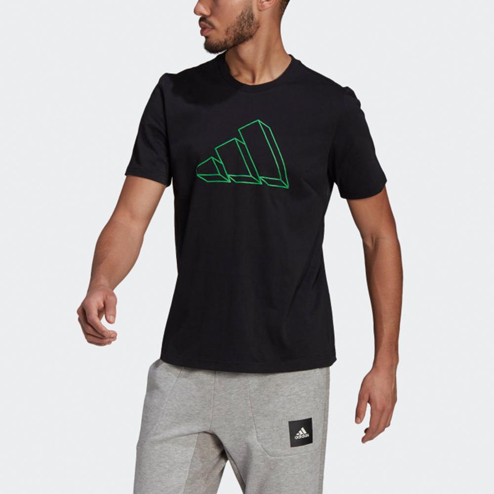 Adidas Graphic Tee Men Tops Black GM6366