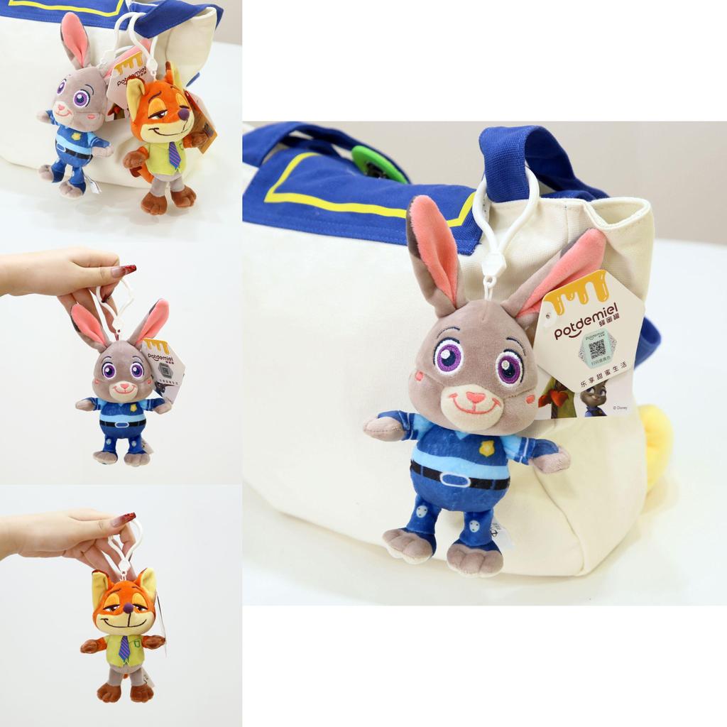 Zootopia Plush Keychain With Nick And Judy For Bag And Gift