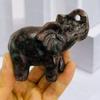 Natural Crystal Garnet Flame Stone - 8cm Elephant Home Decor, Creative Crystal Gift Elephant Ornament, Home Decoration Accessory