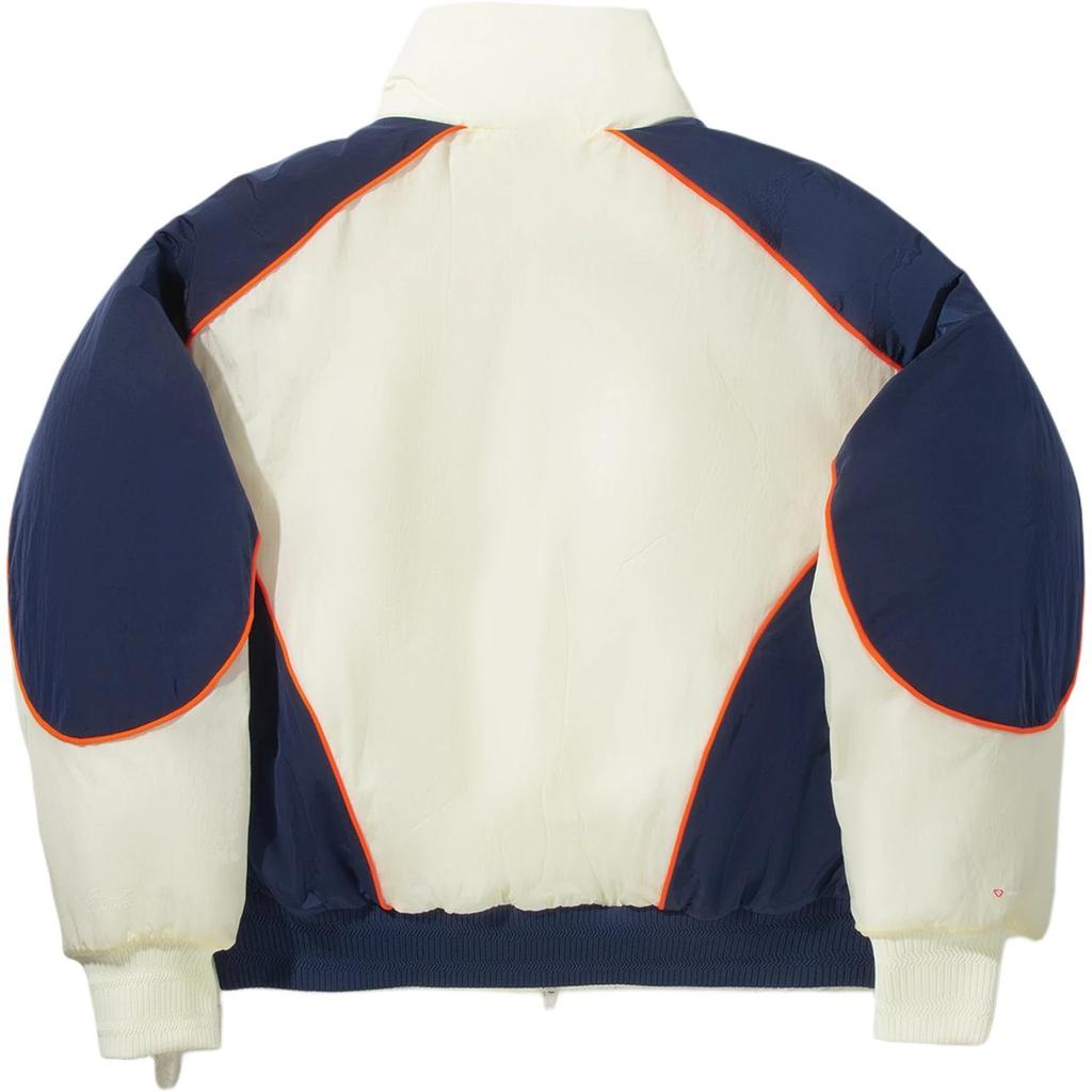 Li Ning Trendy Sports Series Stand Collar Letter Print Color Block Warm Cotton Jacket Women Jacket AJMV264-1