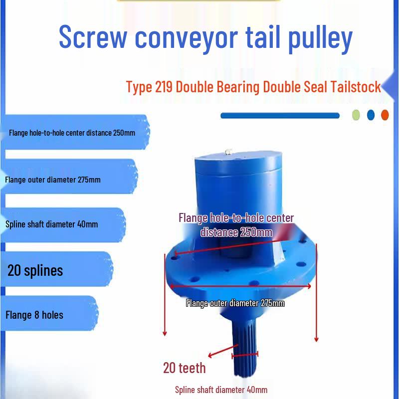 Aokewen 219 Double Bearing Double Seal Screw Conveyor End Plate