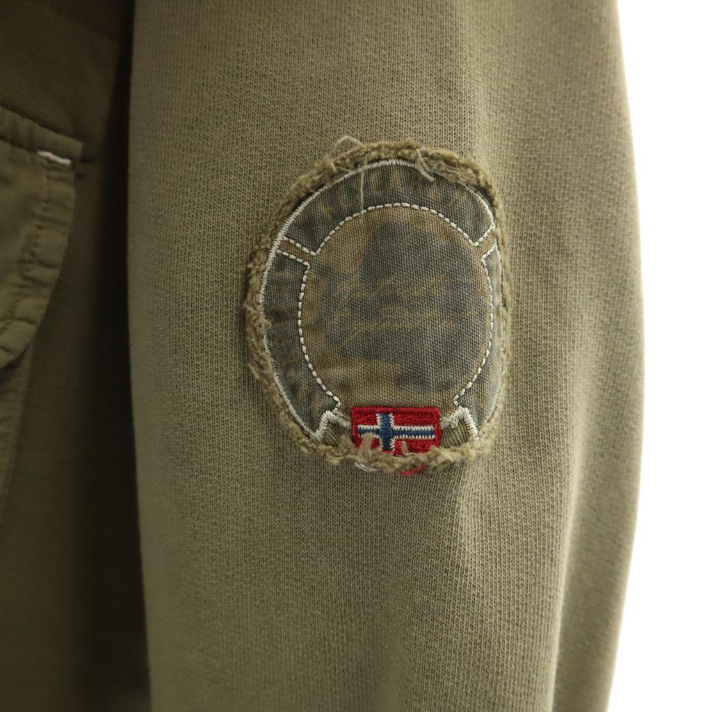 Napapijri Sweat Zip Jacket L Olive Men's Used