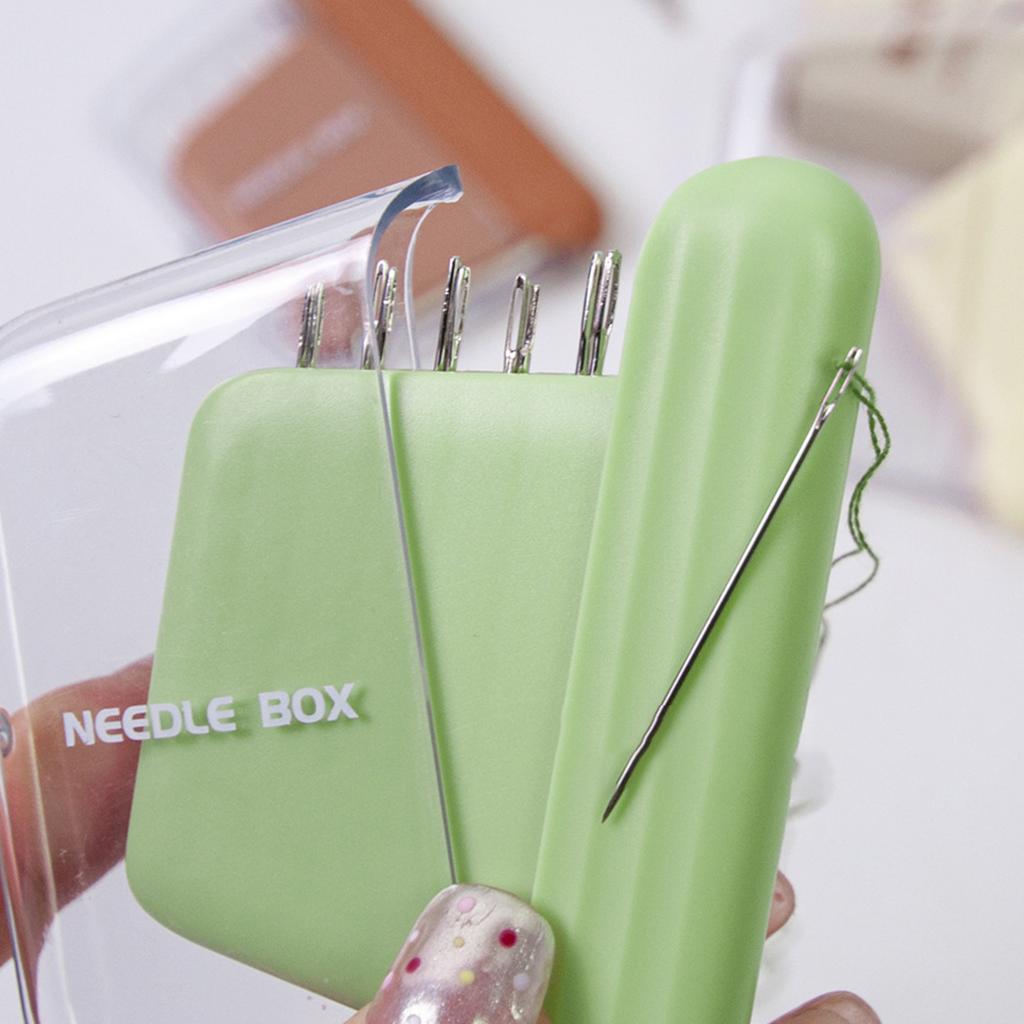 10Pcs Hand Sewing Needle Set with Magnetic Needle Holder Storage Box and Needle Threader for Sewing Quilting Needlework