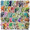 50 Unique Cute Dinosaur Stickers: Waterproof Decals for Water Bottles, Phones, and Kids' Journals.