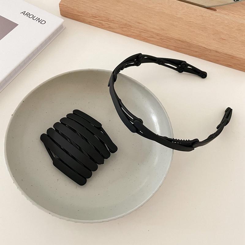 Simplicity Foldable Hairband for Women Solid Non-Slip Hair Wash Girl Headband Hair Accessories