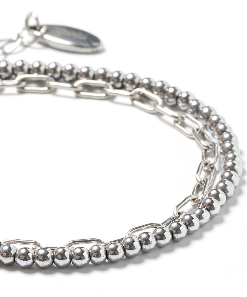 Polalita Surgical Chain Double Layer Bracelet (Plt-Br-012_Sv)