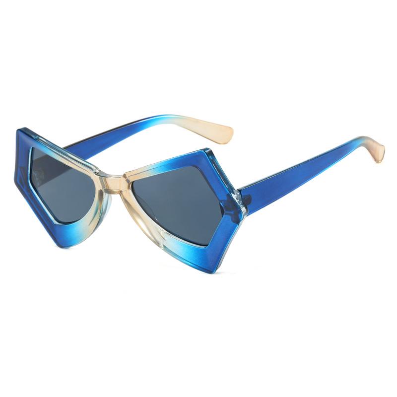 2023 Trendy Cat Eye Anti-Blue Light Butterfly Glasses with Irregular Large Frame