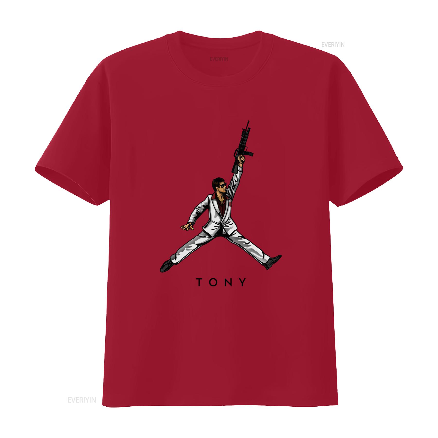 NEW Art Society x SWOD Scarface Tony Montana Jumping White T Shirt Small to 3XLarge Limited Edition vintage Washed Unisex S