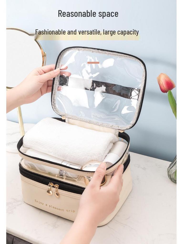 Luxuriöse Damen-Reise-Make-up- und Toilettenartikel-Tasche mit großem Fassungsvermögen