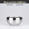 Large Double-Layer Insulated Stainless Steel Bowl with Lid - Anti-Scald, Anti-Drop, for Children and Adults, Ideal for Rice and Soup.