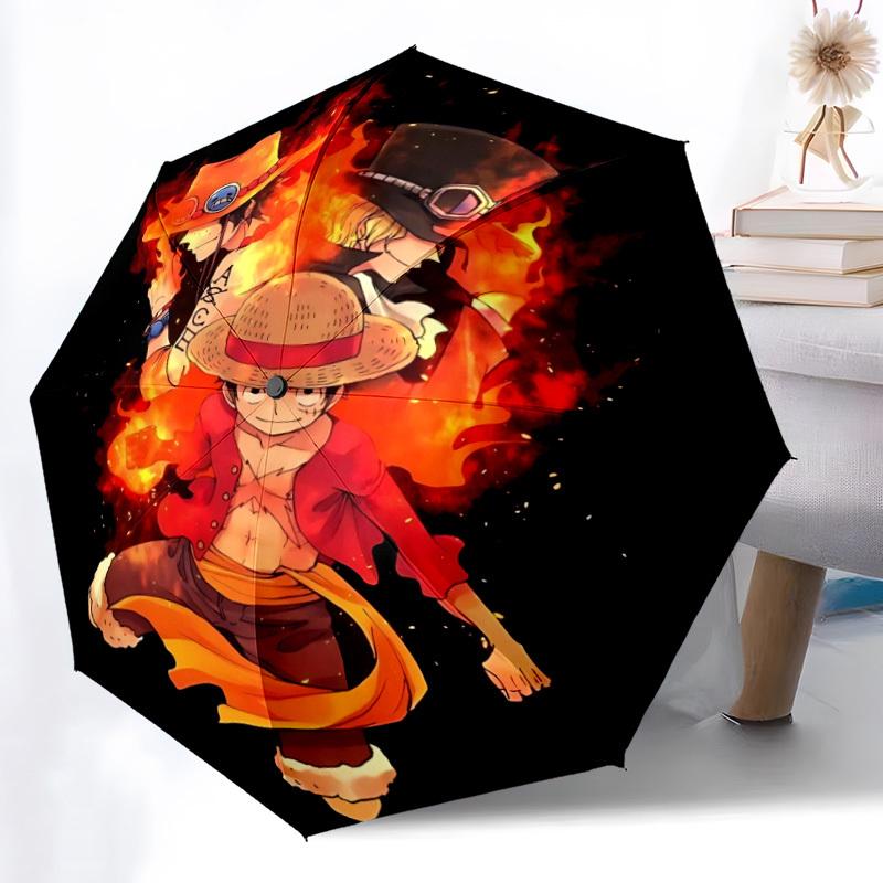 1 Stück One Piece Luffy Automatisches Öffnungs-/Schließschirm - Kompakter Reiseschirm, Perfekt für Damen & Herren - Ideales Geburtstags-/Weihnachtsgeschenk, 197