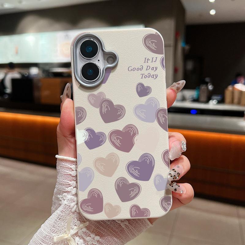 

Красивый чехол с рисунком сердец любви и кожи для iPhone 16, 15, Pro, 14 Plus, 13, 12, 11 Pro Max, Xs Max, Xr, 8, 7, 6 Plus, ударопрочный, тонкий, мягкий чехол из ТПУ iPhone 8 Plus / 7 Plus / 6 Plus бежевый