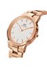 Daniel Wellington Iconic Link 32mm Rose Gold Watch In White