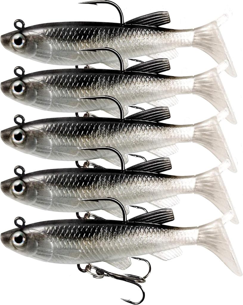 Submersible MinnowTSoft tail bait8CM 13gBionic lure specifically designed for bass fishing in both freshwater and saltwater